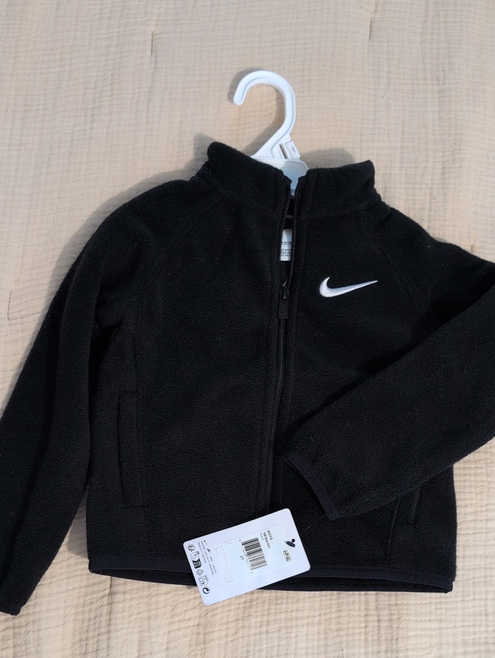 Nike Kids Black Fleece Zip Jacket